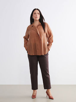 B?y?k Beden Y?ksek Bel Cigarette Kad?n Pantolon