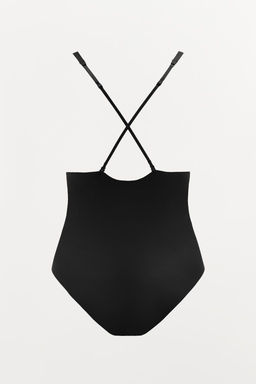 POLYAMIDE BODYSUIT WITH CROSS-BACK STRAPS - Zara фото 7