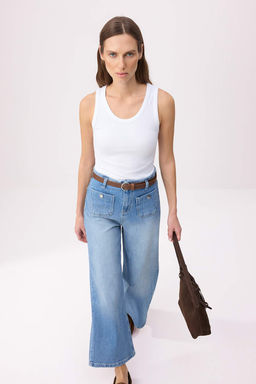 Kahverengi Fitted/Vucuda Oturan Havuz Yaka Kolsuz Fitilli Esnek Orme Atlet TWOSS26AL00062 - Trendyolmilla фото 6