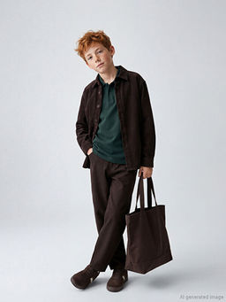 Regular Fit Erkek ?ocuk Gabardin Pantolon