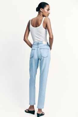 JEANS Z.01 MOM FIT TIRO ALTO / Azul claro - Zara фото 17