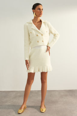 TRENDYOLMILLA Limited Edition Siyah Tuylu/Sakal Iplikli F?rf?r Detayl? Etek TWOAW24ET00260  фото 2