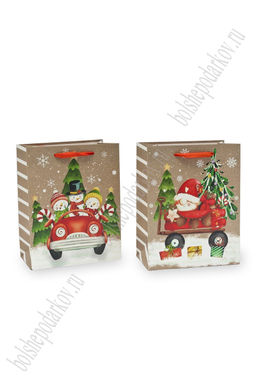 Пакет Новогодний 18*23*10 см (12 шт) SF-7567, микс №41 - Больше подарков фото 2