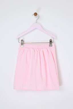 Pembe K?sa / Mini Duz Dokuma Etek TKDSS26ET00001