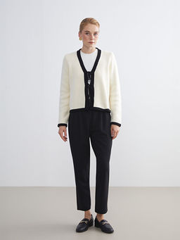 V Yaka Ba?lamal? Kad?n Triko H?rka