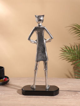 Сувенир «Кот в сапогах», 9×17.5×39 см, алюминий, сталь, дерево