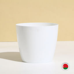 Цена за 3 шт. Кашпо для цветов, d=12.5 см, 1 л, пластик, белое