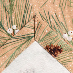 Дорожка на стол новогодняя Этель Spruce branches 30?70 см, 100% хлопок, саржа 190 г/м?, бежевая