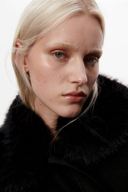 Cazadora de sarga con cuello efecto pelo - H&m фото 3