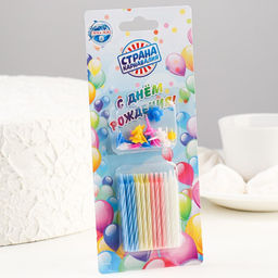 Цена за 10 шт. Свечи для торта Спираль, 5 см, набор: 24 шт и 12 подставок - Страна карнавалия фото 2