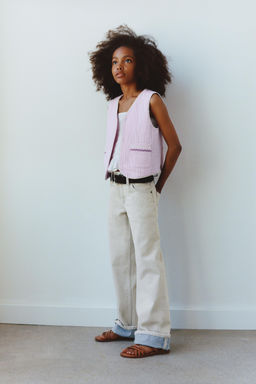 STRAIGHT-LEG JEANS WITH HEMS - Zara фото 5