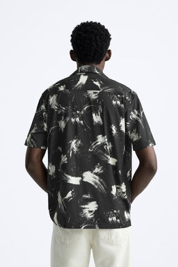 ABSTRACT PRINT STRETCH SHIRT - Zara фото 3
