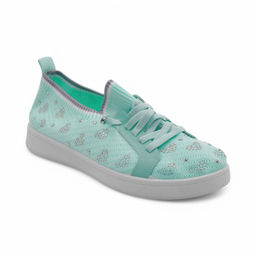 Кроссовки женские текстильные TD88-4 голубые