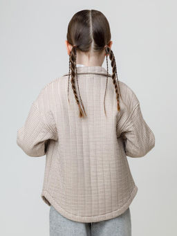 КР 302578/бежевый,гусиная лапка к625 рубашка для дев