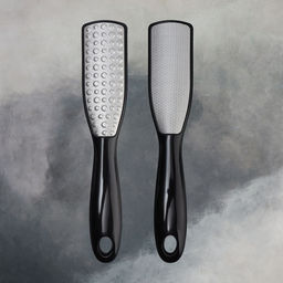 Пилка для пяток, трапеция, лазерная, двусторонняя, 24.5 см, чёрная