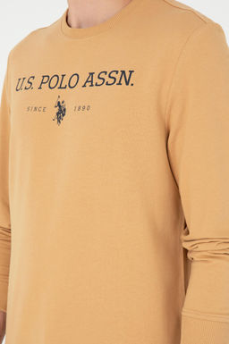 Мужской свитшот светло-коричневого цвета Неожиданная скидка в корзине - U.s. polo assn фото 7