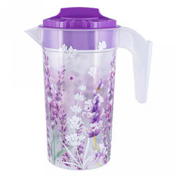 Кувшин пластмассовый Lavender 1,2л, д12см, h22см, с крышкой (Россия)
