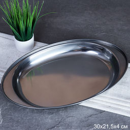Блюдо овальное 36х22 см металл /h=4/ BD-402 /уп 120/