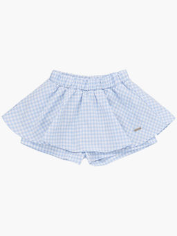 Юбка-шорты в клетку UD 7046 голубая клетка - Mini maxi фото 14