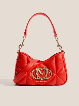Женская сумка на плечо LOVE MOSCHINO EMBOSSED Q Артикул 4561075, рубиновый