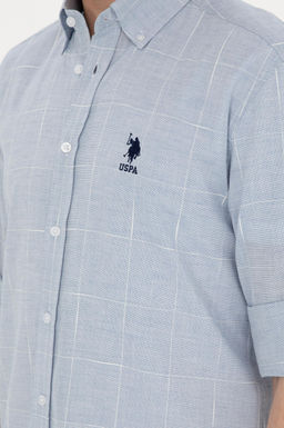 U. S. Polo Assn / Мужская темно-синяя рубашка с длинным рукавом - U.s. polo assn фото 14