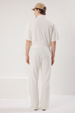 TRENDYOL MAN Siyah Wide Leg/Genis Kesim Waffle Dokulu Esofman Alt? Pantolon TMNSS25EA00000 - Trendyolmilla фото 12