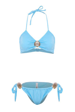 Ekru Straplez Kapl? Aksesuar Detayl? Normal Bel Brazilian Bikini Tak?m? TBESS26BT00065 - Trendyolmilla фото 11