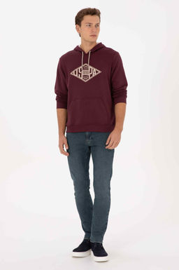 Erkek Bordo Sweatshirt