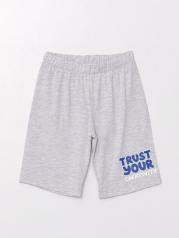 Beli Lastikli Bask?l? Erkek ?ocuk Pijama ?ort 2li - Waikiki фото 2