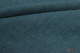 Крапива Рами (Ramie)-диагональ, цв.Темная морская волна, ш.1.35м, крапива-100%, 230гр/м.кв - Купава фото 4