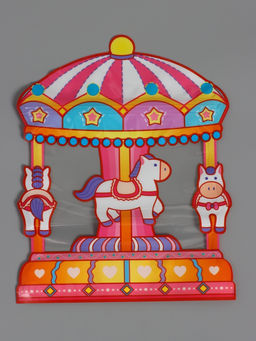 Цена за 50 шт. Пакет подарочный, "Карусель", с zip-lock застежкой, 18x17+7см