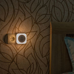 DTL-321 White/Sensor/2USB Светильник ночник с фотосенсором (день-ночь). 2USB. Белый. ТМ Uniel - Volpe фото 4