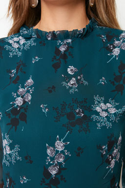 TRENDYOLMILLA Siyah Dik Yaka Dokuma Elbise TCLAW19LJ0076  фото 36