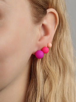 Серьги пусеты QF «Рэйчел», 15 пар, бусины d=6-10 мм, цвет МИКС