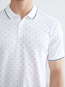Polo Yaka Desenli Pike Erkek Ti??rt