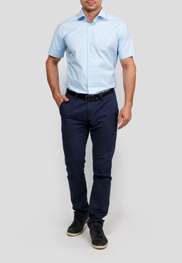 Сорочка мужская короткий рукав GREG 210/108/Z STRETCH  фото 4