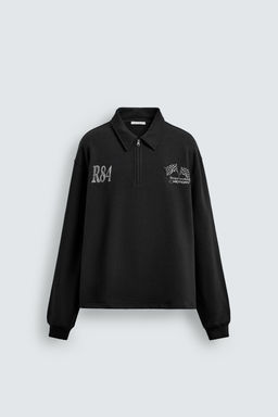 QUARTER-ZIP PRINTED SWEATSHIRT - Zara фото 15