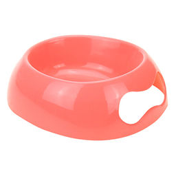 Миска для кормления животных пластмассовая Капелька 0,35л, 18,5х17,5х5,5см, с ручкой, цвета микс (Китай)