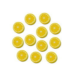 Бусина Zlatka полимерная глина PCV 10 мм 6 х 12 шт СК/Распродажа №01 лимон