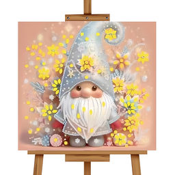 Мозаика алмазная "Волшебный гном" 20*20 см.
