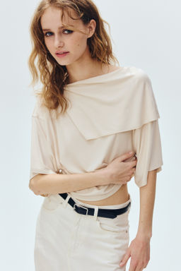 Cape-detail jersey top - H&m фото 6