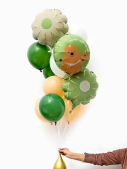 Воздушные шары "Капибара с ромашкой" фольга, латекс, набор 12 штук