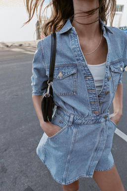 Z1975 SHORT DENIM DRESS - Zara фото 13
