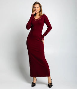 Платье #КТ887 (5), бордовый