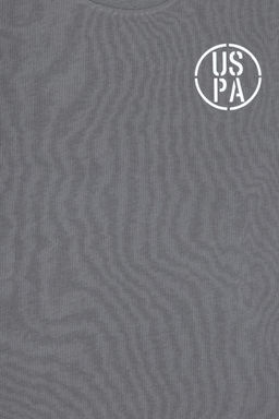 Erkek Гocuk Gri Oversize Bisiklet Yaka TiЕГrt - U.s. polo assn фото 5