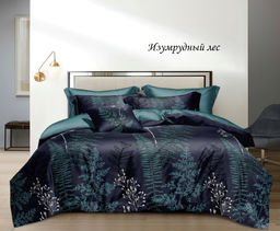 Комплект постельного белья Изумрудный лес, САТИН ПРЕМИУМ 1,5 сп