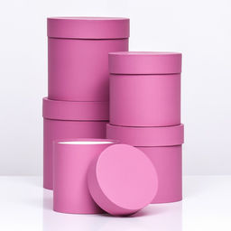 Набор шляпных коробок 5 в 1 Фуксия, 20 20 2013,5 13,5 13,5 см - UPAK LAND фото 2