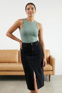 Mint Halter Yaka Vucuda Oturan Esnek Alttan C?tc?tl? Orme Body TWOSS20BD0044