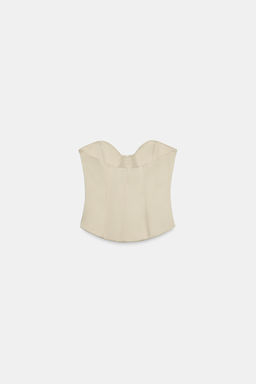 TOP CORSETERO SATINADO PALABRA DE HONOR / Arena