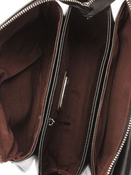 LACCOMA сумка АС2228Ш-черный натуральная кожа хлопок фото 6